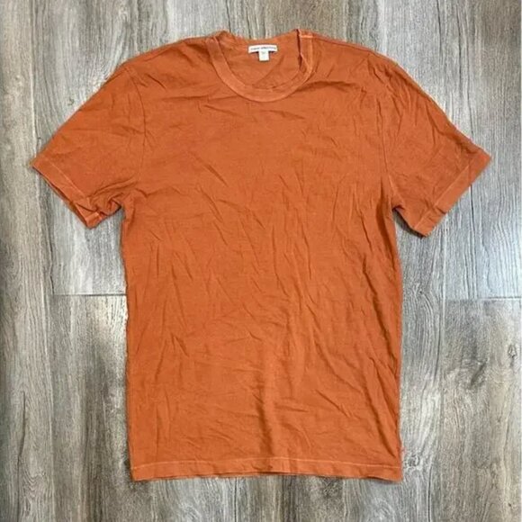 James Perse Orange Short Sleeve Tee Men’s L Soft Cotton - Picture 5 of 5